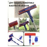 Teleskopik Mikrofiber Çift Taraflı Cam Silme Aparatı Çekçekli Silecek Pratik Teleskobik Silici