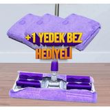 Teleskopik Mikrofiber Mandallı Mop Seti + Yedek Bez, Kolay Temizlik Sağlar - Gri - Seçenek 1