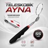 Teleskopik Muayene Aynası 55 Mm Yuvarlak Oto Motor Tamir Kontrol Aynası Uzayan Mafsallı El Aleti