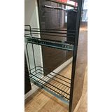 Teleskopik Raylı Şişelik (10.5cm-15.5cm-20.5cm) - 10.5 cm - Siyah