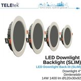 Teletek 14W LED Downlight 4 Dimlenebilir Backlight Slim Yuvarlak Beyaz Işık Spot Sıva Altı Panel Armatür , IP44 Ince Kasa Spot Aydınlatma - 3000K Sarı