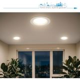 Teletek 14W LED Downlight Backlight Pro Radar Hakerket Sensörlü Yuvarlak Beyaz Işık Spot Sıva Altı Panel Armatür , IP44 Ince Kasa Spot Aydınlatma - 3000K Sarı