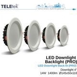 Teletek 14W LED Downlight Backlight Pro Yuvarlak Beyaz Işık Spot Sıva Altı Panel Armatür , IP44 Ince Kasa Spot Aydınlatma - 3000K Sarı