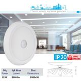 Teletek 22W Pır Sensörlü LED Tavan Armatürü 6500K - Beyaz - 6500K - Beyaz İşık