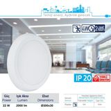 Teletek 22W Radar Sensörlü ve Acil Durum Kitli LED Glob Tavan Armatürü - 2000 Lümen - 6500K