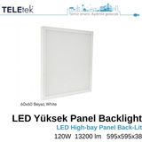 Teletek 60X60 120W Backlight Radar Hareket Sensörlü LED Yüksek Beyaz Kasa Ince Panel Sıva Üstü, IP20 Ofis Mağaza Endüstriyel Aydınlatma - 3000K Sarı