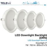 Teletek 7W LED Downlight Backlight Slim Yuvarlak Beyaz Işık Spot Sıva Altı Panel Armatür , IP44 Ince Kasa Spot Aydınlatma - 4000K - Gün Işığı