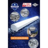 Teletek Led Etanj 36w Apartman Balkon Tavan Lambası Su Geçirmez Güçlü Beyaz Işık 6500k 120 Cm Beyaz