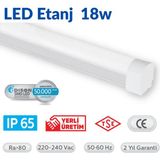 Teletek LED Etanj Aydınlatma 18W - 6500K Beyaz- Otopark, Depo ve Garaj Tipi - Su Geçirmez Tavan Lambası - 6500K - Beyaz