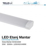 Teletek LED Etanj Mantar Armatür 120 cm 50W 5000 Lümen Dimlenebilir (Kısılabilir) - IP65 Su Geçirmez Sıva Üstü Otopark Depo Sanayi Tipi - 6500K Beyaz Işık