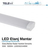 Teletek LED Etanj Mantar Armatür 120 cm 50W 5000 Lümen Radar Hareket Sensörlü - IP65 Su Geçirmez Sıva Üstü Otopark Depo Sanayi Tipi - 6500K