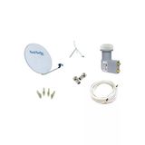 Televizyon Çanak Anten Takımı Full Set 85Cm Çanak Anten + Çiftli Lnb + Kablo