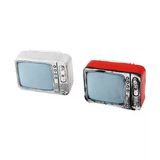 TELEVİZYON VİNTAGE DEKORATİF BİBLO - RENKLİ 9X6CM REÇİNE