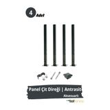 Telfence Panel Çit Direği – 120 Cm - Montaj Aksesuarları Dahil - 4 ADET