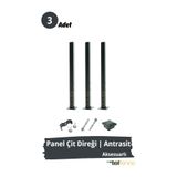 Telfence Panel Çit Direği – 150 Cm - Montaj Aksesuarları Dahil - 3 ADET