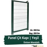 Telfence Panel Çit Kapı , Bahçe Kapısı -Üsttenmandallı - 99 x 100 Cm - Yeşil