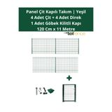Telfence Panel Çit Takımı 11 Metre ( 4 Çit + 4 Direk + Kilitli Kapı ) Avantaj Paketi Bahçe Çiti - H:120 Cm