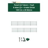 Telfence Panel Çit Takımı 20 Metre ( 8 Çit + 11 Direk ) Avantaj Paketi Bahçe Çiti - H:120 Cm