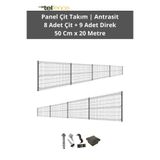 Telfence Panel Çit Takımı 20 Metre ( 8 Çit + 11 Direk ) Avantaj Paketi Bahçe Çiti - H:50 Cm