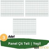 Telfence Panel Çit Teli , Bahçe Çiti , 3 Adet - 120 x 250 - Yeşil