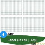 Telfence Panel Çit Teli , Bahçe Çiti , 4 Adet - 50 x 250 - Yeşil