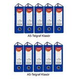 Telgraf Klasör Mavi Geniş A5 Plastik 10 Adet