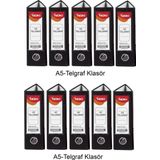 Telgraf Klasör Siyah Geniş A5 Plastik 10 Adet