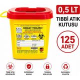 Telkar 0,5 Lt Tıbbi Atık Kutusu 125 Adet