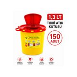TELKAR 1,3 Lt Tıbbı Atık Kutusu 150 Adet Hasta Destek Aparatı LBSTM-2727