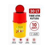 TELKAR 30 Lt Tıbbı Atık Kutusu 10 Adet Hasta Destek Aparatı LBSTM-2736