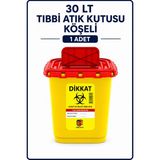 Telkar 30 Lt Tıbbı Atık Kutusu Köşeli 1 Adet