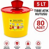 Telkar 5 Lt Tıbbi Atık Kutusu 80 Adet