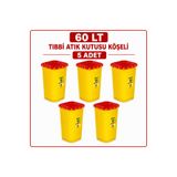 TELKAR 60 LT TIBBİ ATIK KUTUSU 5 ADET Laboratuvar Malzemesi LBSTM-2714