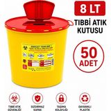 Telkar 8 Lt Tıbbi Atık Kutusu 50 Adet