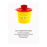 TELKAR Tıbbi Atık Kutusu 5 LT 5 Adet