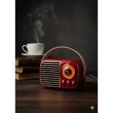 Telkur GTS-1959 Retro Bluetooth Hoparlör – Askılı Tasarım, USB & Tf Kart Destekli, Taşınabilir Mini Ses Sistemi Kırmızı