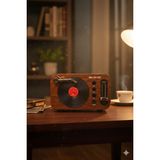 Telkur MD-1011BT Nostaljik Radyo Görünümlü Bluetooth,hafıza Kartı,usb Bellek,aux ve Radyo Destekli Hoparlör Koyu Ahşap - Çok Renkli
