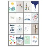 TELLGRAF Çocuk Çizimleri Temalı Kartpostal Seti (10x15 cm 16 Adet)