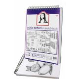 Telli Eskiz Defteri A5 Spiralli 50 Yaprak 1 Adet 120 gr 148x210 mm Karakalem Sketch Book Üstten Aç