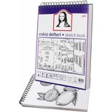 Telli Eskiz Defteri A5 Spiralli 50 Yaprak 1 Adet 120 gr 148X210 mm Karakalem Sketch Book Üstten Açılmalı Ezkiz Defteri - 41 Delft Blue