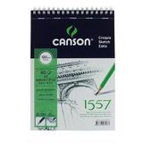 Telli Eskiz Defteri Canson 1557 A5 Spiralli 40 Yaprak 1 Adet 120 Gr 148X210 Mm Üstten Açılmalı Karakalem Sketch Book
