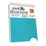 Telli Masaüstü Not Defteri Çizgili A4 1 Adet Masa Üstü Plastik Kapaklı Spiralli Bloknot Blocknote 80 Yaprak Okul Ofis