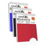 Telli Masaüstü Not Defteri Çizgili A4 3 Adet Masa Üstü Plastik Kapaklı Spiralli Bloknot Blocknote 80 Yaprak Okul Ofis