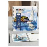 Telli Suluboya Eskiz Defteri 15X15 Cm 1 Adet Herboy 300 Gr Sulu Boya Eskiz Defteri Karakalem Çizim 12 Sayfa Dokulu Kağıt