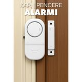 Telvesse 1 Adet Kablosuz Kapı Pencere Alarmı Pilli Uzun Ömürlü Hırsız Güvenlik Cihazı Alarm Sistemi