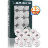 Telvesse 12 Adet 3 Yıldız Kutulu 40+ Gazlı Pinpon Topu Turuncu Masa Tenisi Topu Pingpong Topu Beyaz