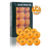 Telvesse 12 Adet 3 Yıldız Kutulu 40+ Gazlı Pinpon Topu Turuncu Masa Tenisi Topu Pingpong Topu
