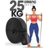 Telvesse 25KG Siyah Barfiks Lastiği Direnç Lastiği Antrenman İçin Kas Geliştirme Bandı