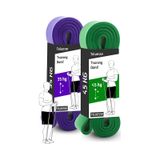 Telvesse 2li Set 35+45 Kg Direnç Bandı Seti Kas Geliştirme Lastiği Fitness Pilates Cross Training Bant Çok Renkli