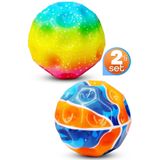 Telvesse 2li Yükseğe Zıplayan Top Galaxyball Galaksi Uzay Ay Topu Aşırı Zıplayan Bahçe Oyuncağı Basket Gök